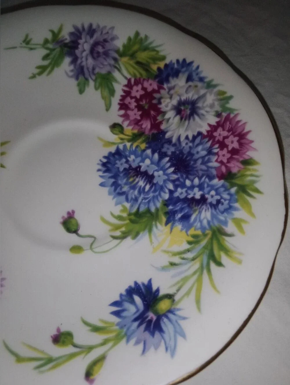 Mid Century Clarence Bone China Harvest Glory Saucer Plate 5 1/2
